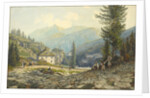 View of the Residence of Archduke Johann in Gastein Hot Springs by Thomas Ender