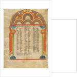 Canon Table Page by Anonymous