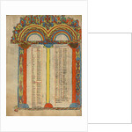 Canon Table Page by Anonymous