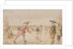 A Winter Scene with Two Gentlemen Playing Colf by Hendrick Avercamp