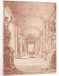 A Draftsman in the Capitoline Gallery by Hubert Robert
