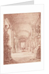 A Draftsman in the Capitoline Gallery by Hubert Robert