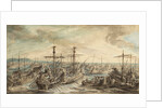 The Roman Fleet Victorious over the Carthaginians at the Battle of Cape Ecnomus by Gabriel Jacques de Saint-Aubin
