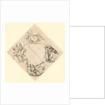 Design for a Quatrefoil with a Castle, Two Lovers, a Maiden Tempted by a Fool, a Couple Seated by a Trough, and a Knight and His Lover Mounted on a Horse by Anonymous