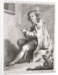 A Seated Man Playing a Guitar by Pietro Antonio Novelli