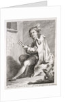 A Seated Man Playing a Guitar by Pietro Antonio Novelli