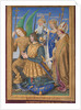 Louis XII of France Kneeling in Prayer, Accompanied by Saints Michael, Charlemagne, Louis, and Denis by Jean Bourdichon