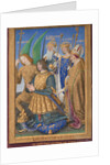 Louis XII of France Kneeling in Prayer, Accompanied by Saints Michael, Charlemagne, Louis, and Denis by Jean Bourdichon