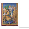 Louis XII of France Kneeling in Prayer, Accompanied by Saints Michael, Charlemagne, Louis, and Denis by Jean Bourdichon