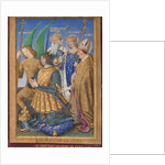 Louis XII of France Kneeling in Prayer, Accompanied by Saints Michael, Charlemagne, Louis, and Denis by Jean Bourdichon