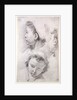 Three Studies of the Head of a Youth by Francesco Salvator Fontebasso