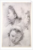 Three Studies of the Head of a Youth by Francesco Salvator Fontebasso