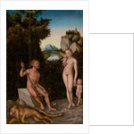 A Faun and His Family with a Slain Lion by Lucas Cranach the Elder