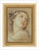 Head of a bacchante by Charles-Joseph Natoire