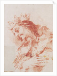 Half Length Figure of a Magi (verso: A Seated Ruler Half-Length Carrying a Scepter) by Giovanni Antonio Guardi