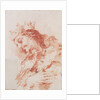 Half Length Figure of a Magi (verso: A Seated Ruler Half-Length Carrying a Scepter) by Giovanni Antonio Guardi