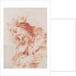 Half Length Figure of a Magi (verso: A Seated Ruler Half-Length Carrying a Scepter) by Giovanni Antonio Guardi