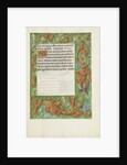 Decorated Text Page by Anonymous