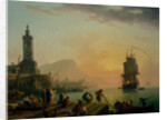 A Calm at a Mediterranean Port by Claude-Joseph Vernet