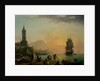 A Calm at a Mediterranean Port by Claude-Joseph Vernet