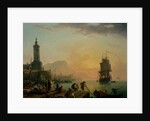 A Calm at a Mediterranean Port by Claude-Joseph Vernet