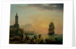 A Calm at a Mediterranean Port by Claude-Joseph Vernet