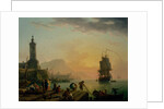 A Calm at a Mediterranean Port by Claude-Joseph Vernet