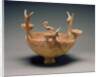 Red-Polished Ware Bowl with Modeled Figures by Anonymous