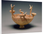 Red-Polished Ware Bowl with Modeled Figures by Anonymous