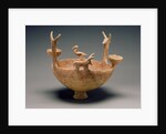 Red-Polished Ware Bowl with Modeled Figures by Anonymous