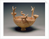 Red-Polished Ware Bowl with Modeled Figures by Anonymous