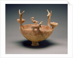 Red-Polished Ware Bowl with Modeled Figures by Anonymous