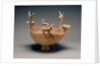 Red-Polished Ware Bowl with Modeled Figures by Anonymous