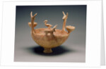 Red-Polished Ware Bowl with Modeled Figures by Anonymous