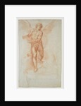 An Angel Holding a Book (recto), Three Studies of a Falling Male Figure (verso) by Cristoforo Roncalli