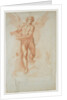 An Angel Holding a Book (recto), Three Studies of a Falling Male Figure (verso) by Cristoforo Roncalli