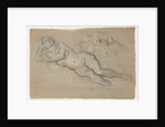 Two Studies of a Reclining Female Nude by Domenico Tintoretto
