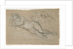 Two Studies of a Reclining Female Nude by Domenico Tintoretto