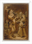 Moralizing Scene with an Old Woman and a Man by Adriaen van de Venne