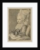 Portrait of a Young Woman Holding a Fan by Charles-Nicolas Cochin II