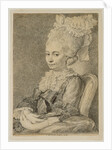 Portrait of a Young Woman Holding a Fan by Charles-Nicolas Cochin II
