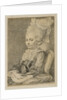 Portrait of a Young Woman Holding a Fan by Charles-Nicolas Cochin II