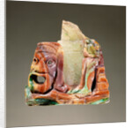 Fragmentary cameo sculpture with a theatrical mask and seated figure by Anonymous
