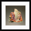 Fragmentary cameo sculpture with a theatrical mask and seated figure by Anonymous