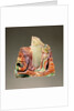 Fragmentary cameo sculpture with a theatrical mask and seated figure by Anonymous
