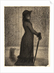 Une élégante (Woman Strolling) by Georges Seurat