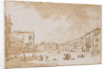 View of Campo S. Polo by Francesco Guardi