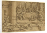 Lazarus Begging for Crumbs from Dives's Table by Heinrich Aldegrever
