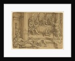 Lazarus Begging for Crumbs from Dives's Table by Heinrich Aldegrever