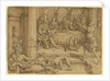 Lazarus Begging for Crumbs from Dives's Table by Heinrich Aldegrever